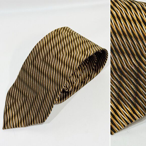 Format Ultra Mens 100% Silk Striped Neck Tie Formal Wear Made in Japan - Picture 15 of 17